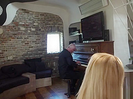 Hairy Grandpa Fucks teen 18+ Blonde Blowjob and Doggystyle for Sex Nympho