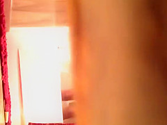 Hairy milf spied in bathroom drying