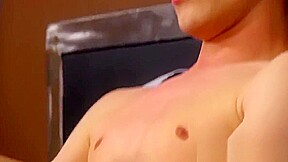 Handsome twink Phillip fucks a fleshlight with a huge cock