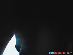 Hawt shaggy-haired gal upskirts