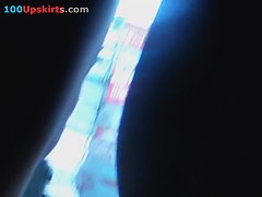 Hawt shaggy-haired gal upskirts