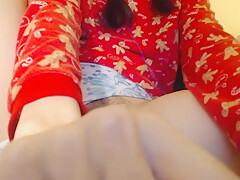Her hairy anal is spreaded wide