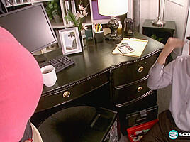 Hittin' The Mega-Boobed Office Hottie