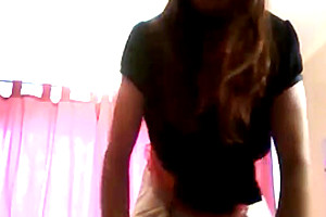 Homemade cd in stockings wanks on cam