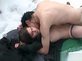 Horny Couple Fucking On The Beach In Public
