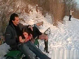 Horny Couple Fucking On The Beach In Public