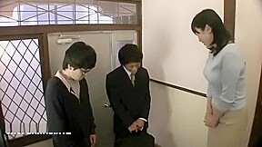 Horny Japanese Step mom seducing Step son and fucking