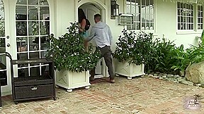 Horny Ts Uses Her Tradesmans Entrance
