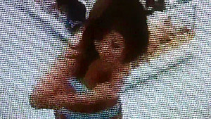 Horny brunette masturbates solo in the toilet