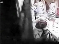 Horny girl peeped on a sofa in her house