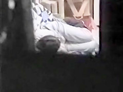 Horny girl peeped on a sofa in her house