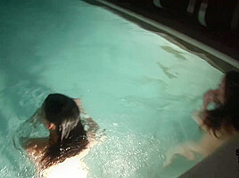 Hot Girls Late Night Kinky Fun at Our Spring Break House