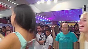 Hot Lesbians Put On A Public Show