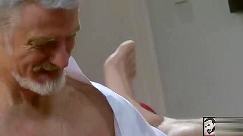 Hot Older and Delivery Guy Fuck in Office