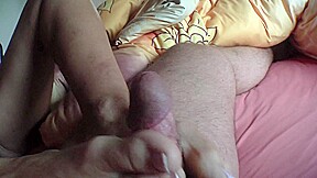 Hot Stepmom Gets Pleasured By A Sausage And Works A Cock With Her Feet On The Side
