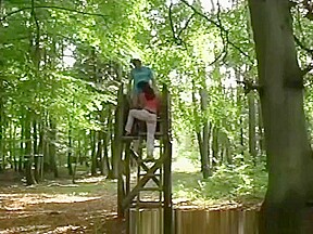 Hot amateur girlfriend outdoor hardcore action