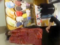 Hot asian in tight jeans pants