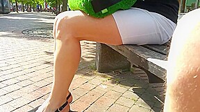 Hot legs while i was on shopping tour
