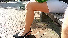 Hot legs while i was on shopping tour