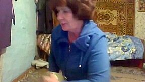 Hot russian mature vera play on skype
