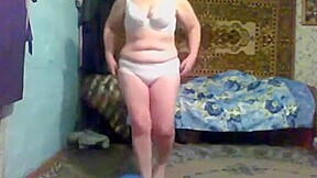 Hot russian mature vera play on skype