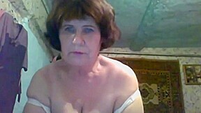 Hot russian mature vera play on skype