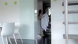 Hot sex leads to exploding cumshot over her belly