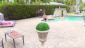 Hot shaved Chanel Collins in the open
