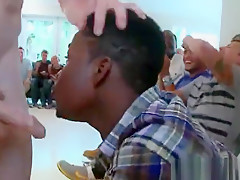 Huge gay cock sucking orgy
