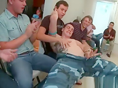 Huge gay cock sucking orgy