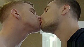Hung jocks have a sword fight with their cocks and fuck hard
