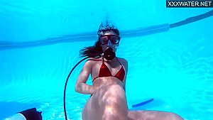 Hungarian Pornstar Lana Tanga Orgasming Underwater