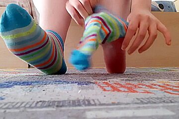 I Just Wanna Show Yall My Beautiful Feet In Striped Socks