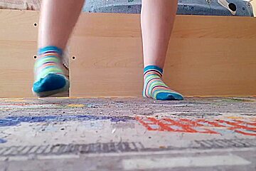 I Just Wanna Show Yall My Beautiful Feet In Striped Socks