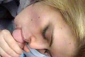 I watched into the doll's eyes during the intensive mouthjob