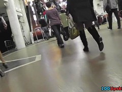 Incredible upskirt in subway