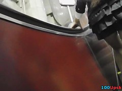 Incredible upskirt in subway