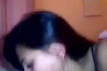 Indian gal cum in throat