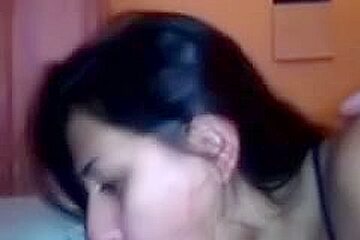 Indian gal cum in throat