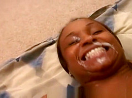 Interracial anal sex with facial cumshot
