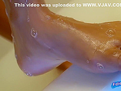 Japanese Babe Takes A Hot Shower And Finger Her Hairy Cunt
