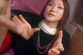 Japanese CFNM Japanese girl watches stranger jerk catches 3