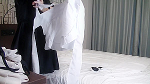 【出張メンズエスt】施術前の着替えシーン低身長リ系セラピのコスプレオプションメイド服 Japanese Cosplay Change Clothes Japanese Maid