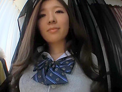 Japanese Gyaru schoolgirls 18+ With Tan Skin and Makeup Showing Upskirt Panty Shots