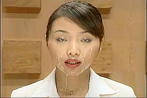 Japanese TV Announcer Bukkake