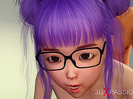Japanese amateur teen 18+ nerd college girl in glasses getting fucked in the candy room
