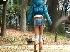 Japanese babe public pee
