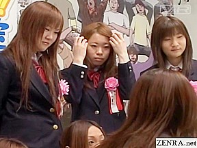 Japanese game show blowjob demonstration cumshot Riri Kouda