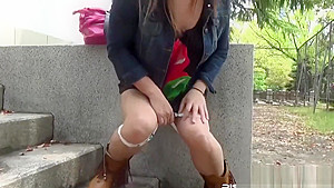 Japanese skank pissing