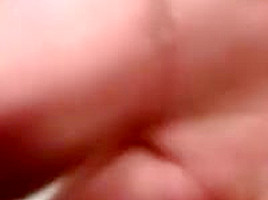 Jerking cock in bathroom